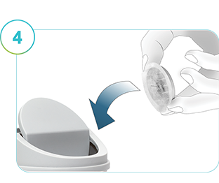Bu resim SmartGuide CGM sensörünün elden çıkarılmasını göstermektedir.