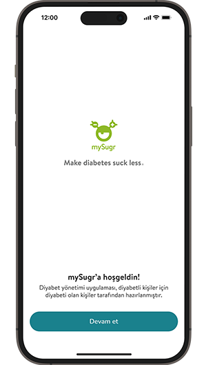 mySugr alıştırma başlatma sayfasının ekran görüntüsü.
